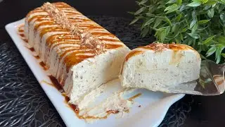 Deliziosa ricetta del Semifreddo al Caramello e Mandorle! Senza forno! Incredibilmente delizioso!