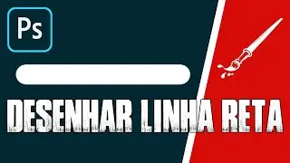 Desenhar LINHA RETA (Horizontal e Vertical) usando PINCEL | Photoshop | 