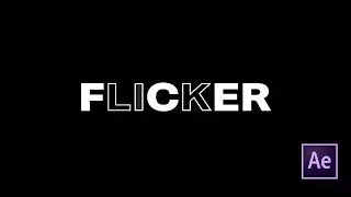 Flickering Text Animation In After Effects-Simple After Effects Tutorial