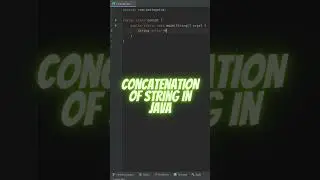 Concatenation Of String  in JAVA