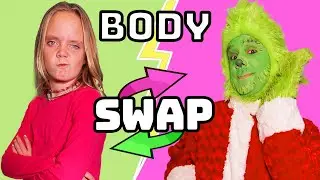 Body Swap! Jazzy and The Grinch Swap Bodies! Jazzy from Kids Fun TV