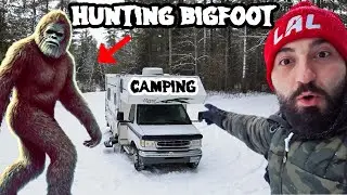 BIGFOOT Hunting: CAMPING Off-Grid IN WINTER FROZEN FOREST MOUNTAIN