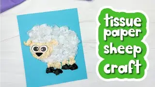 Sheep Tissue Paper Craft For Kids