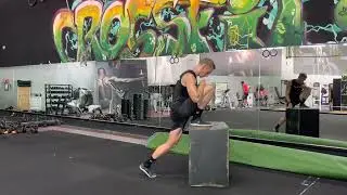 Hip stretch on box