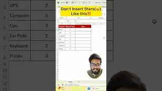 Don't Insert Stars⭐️in Excel‼️Instead Use Repeat Function 