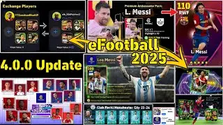 V4.0.0 Update Full information, Season 8 Free Leo Messi Card and Free Rewards, eFootball 2025 Update
