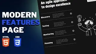 Modern Feature Page using HTML CSS only in HINDI | HTML CSS Projects | Agency website