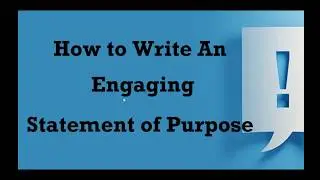 How to write an engaging statement of purpose (masters application)