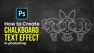 How to create chalkboard Text effect in Adobe photoshop - Free Tutorial - Beginners