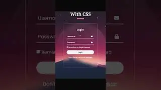 Modern Login Form Using HTML & CSS! 🚀✨ 