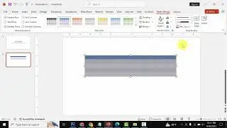 How to change the top table border thickness in PowerPoint 2016