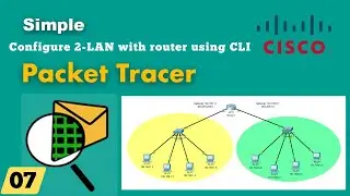 Configure 2 LAN with Router using CLI Cisco Packet Tracer