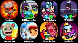 FNF Plants vs Rap Funkers, FNF Music Battle, FNF Neo City, Tom Hero, Tom Gold Run, Space Survivor..