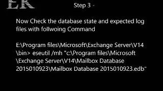 Exchange Database Recovery Using ESEUTIL | Failed to mount database 