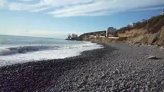 Геленджик Голубая Бухта - Море зимой