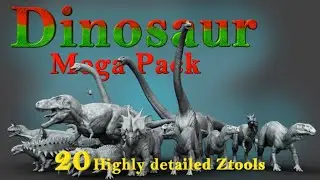20 Dinosaur Zbrush models for sale