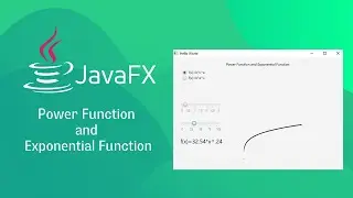 JavaFX and Scene Builder - Drawing Power and Exponential Function