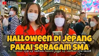 PAKAI SERAGAM SMA DI HALLOWEEN JAPAN BARENG DEDEK GEMES