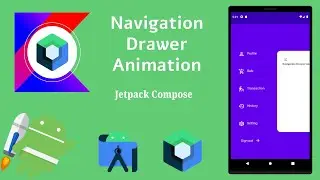 How to implement Navigation Drawer Animation in Jetpack Compose | Android | Kotlin | Make it Easy