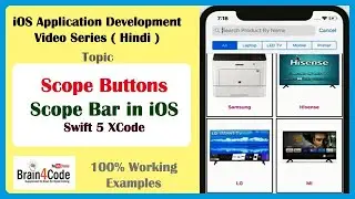 Create Scope Bar with Scope Buttons Under Search Bar in Swift 5 XCode | Hindi | iOS App Learning