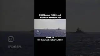 Two legendary battleships New Jersey and Missouri in 1989 #ussnewjersey #ussmissouri #subscribe