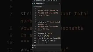 Vowels and Consonants Count | Python Program | 