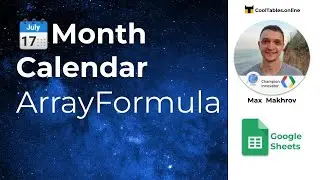 How to Create Month 🗓️Calendar by Date in Google Sheets