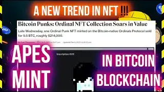 BITCOIN NFT 🔥 ORDINALS BAYC 🔥 NEW CRYPTO TREND 2023