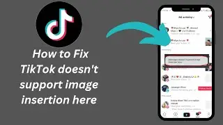 How to Fix TikTok doesn't support image insertion here 2024/ How to Send pic in tiktok messages 2024