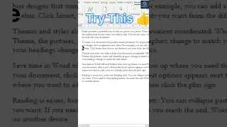 😱 Unique Shortcut key in Word 🔥 