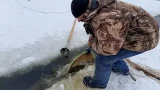 Последняя рыбалка в этом году .