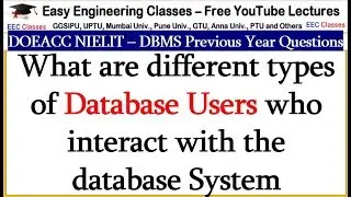 What are different types of Database Users who interact with the database System