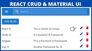 React CRUD Operation Using LocalStorage In React JS In Hindi ✅ [ Material UI React Project  ] 💻