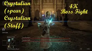 Crystalian (spear) Crystalian (Staff) Boss Fight 4k Elden Ring