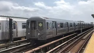 MTA SUBWAY: Queens bound G express train bypassing Ditmas Avenue