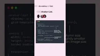 Css Avatar List |#shorts #htmlcsswebsite #webdevelopment #webdesign