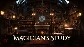 Magician's Study Ambience and Music | calm afternoon in a creative magician's room #ambientmusic