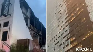 Scenes of downtown Houston's destruction following deadly thunderstorm