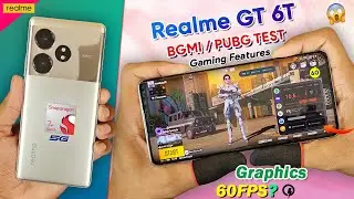 Realme GT 6T Bgmi Pubg Test | Realme GT 6T Bgmi Gaming Graphics Test, FPS Gyro, Battery Drain Test