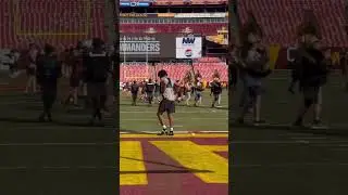 Commanders QB Jayden Daniels Warmup Routine #commanders