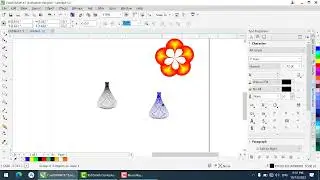 simple flower in coreldraw