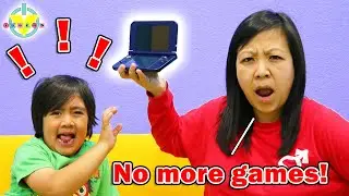 Let's Find The Games Mommy hid from us with Ryan and Dad!!