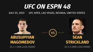 Abusupiyan Magomedov vs Sean Strickland fight prediction