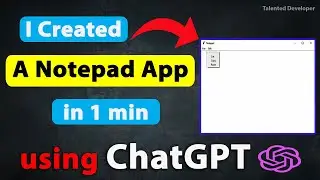 I Created a notepad application using ChatGPT  and Python in 1 Minutes #chatgpt #openai