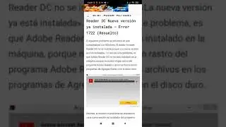 reparar error al instalar adobe Acrobat reader DC error 1722