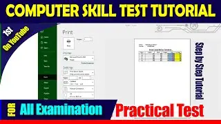 COMPUTER SKILL TEST TOTORIAL FOR RI PRACTICAL EXAM 2021 | Osssc Computer practical test questions