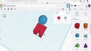 TinkerCAD Custom Shapes, Spherical Wedge