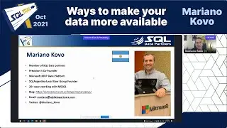Ways to make your data more available | Mariano Kovo | SQL Trail Oct 2021