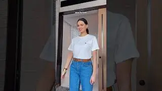 How to fix too loose pants with belt 👖🤍 Subscribe for daily 