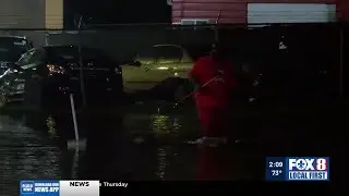 Flood waters on Chef Highway begins to recede following Francine